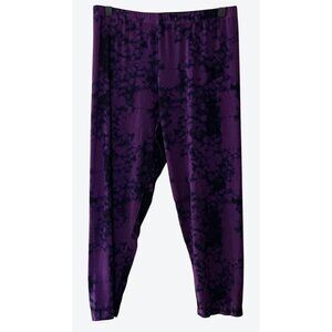 Bryn Walker Women's Small Purple Tie Dye Elastic Waist Capri Pants